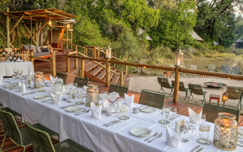 Dinner set on the water s edge